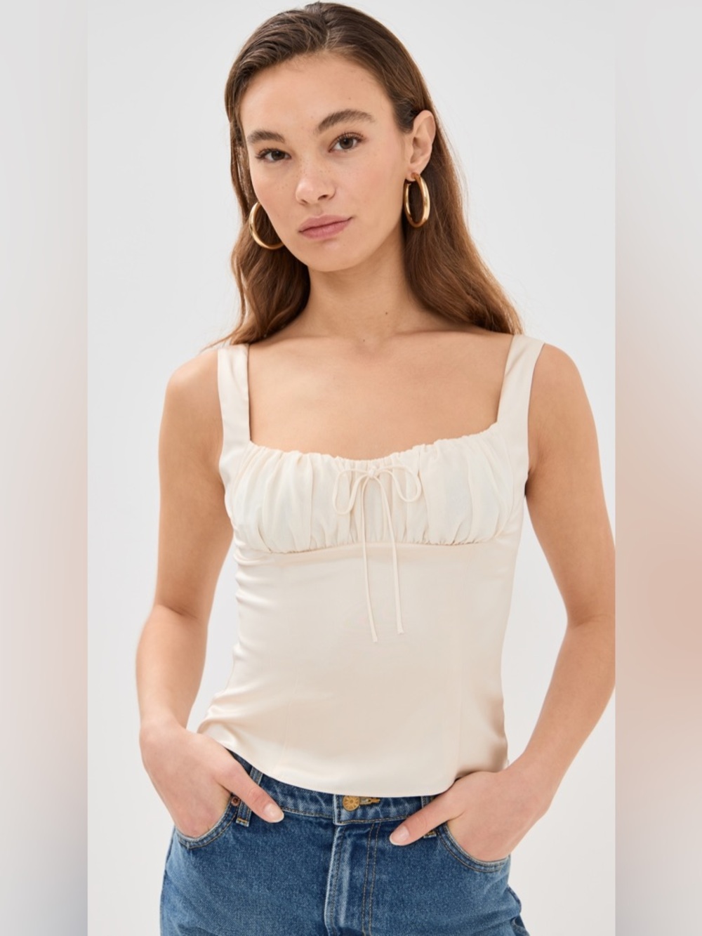 NWT reformation odessa satin top - size 4